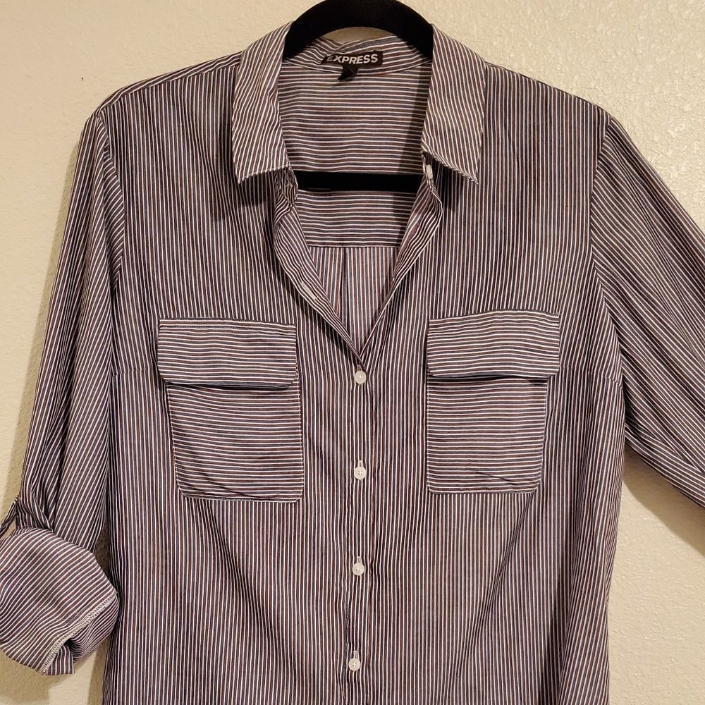 Express Striped Portofino Button Down Shirt